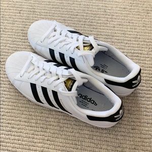 Adidas Superstar black and white sneakers
